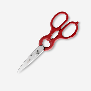 意大利原产MAGLIO NERO 红色镀漆柄厨房剪刀多功能剪