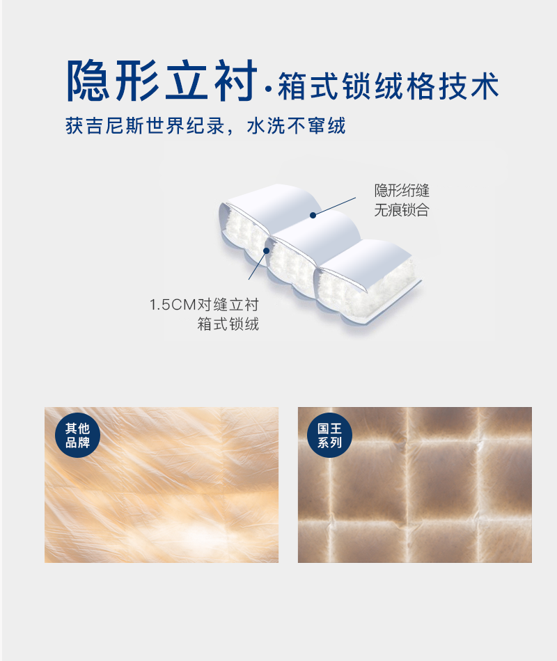 德国原产OBB Royal Bed西伯利亚95%雪鹅绒被 国王冬被 白色 220*240cm（适用于1.8m的床）