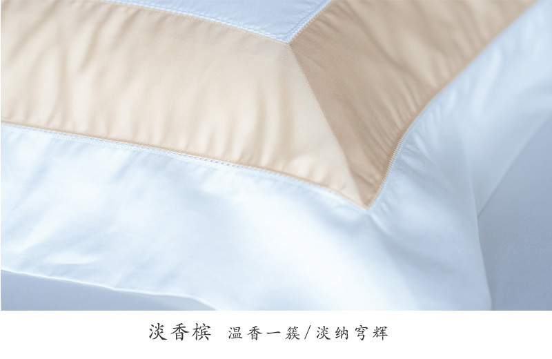 Liebestraum莉帛斯陶120支埃及长绒棉贡缎四件套 图兰朵系列 淡香槟 200*230cm（适用于1米5的床）