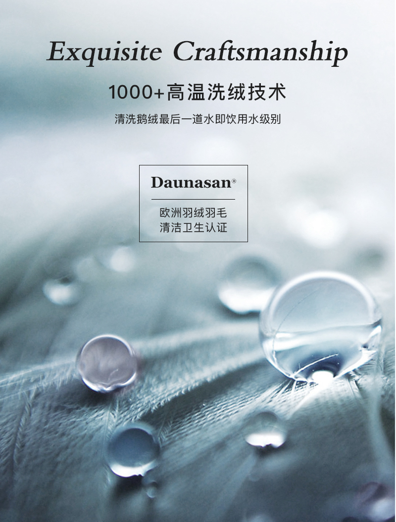 德国原产OBB Royal bed西伯利亚鹅绒枕复合羽绒枕凉感四季枕 白色 50*70cm