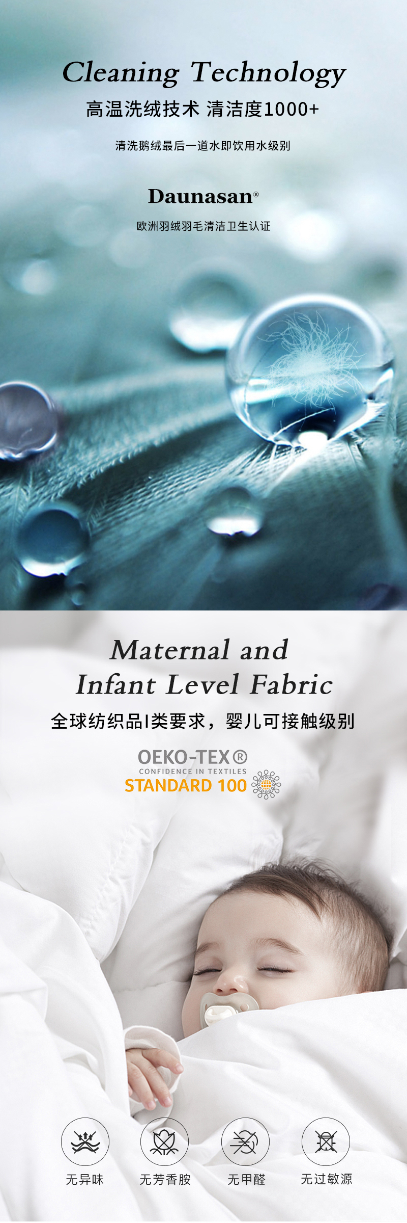 德国原产OBB royal bed 850蓬95%西伯利亚鹅绒被 冬夏两用被 白色 200*230cm（适用于1.5m的床）