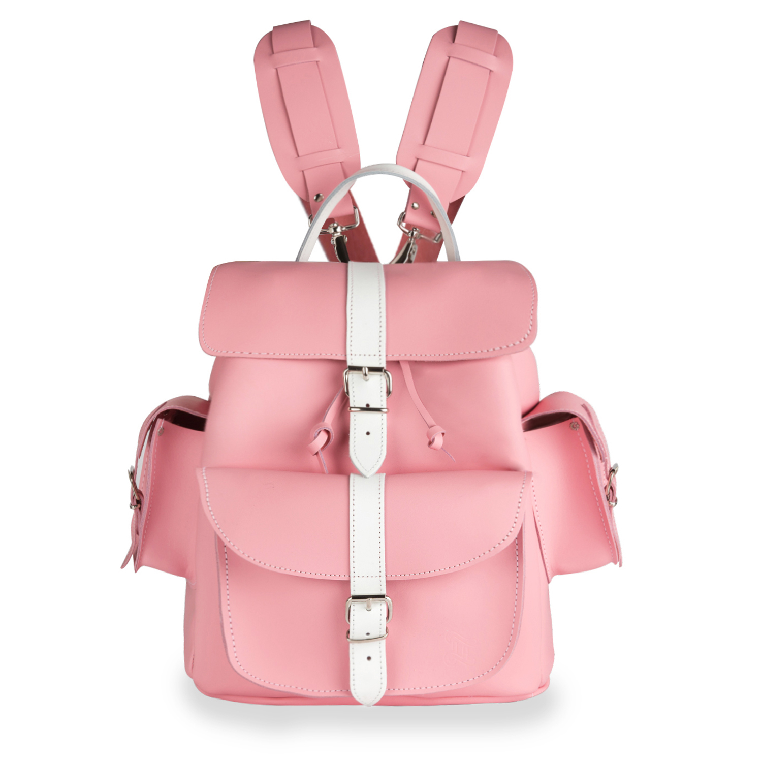 英国原产grafea手工头层牛皮复古包包 兔子包女士双肩包 经典 粉红