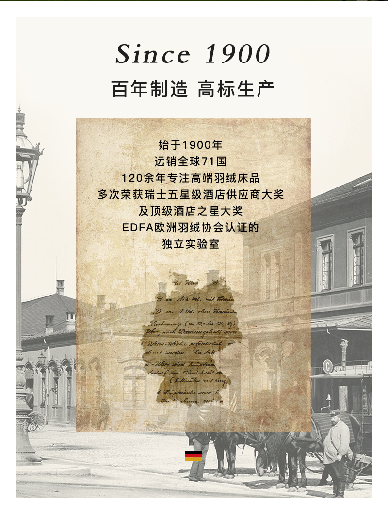 德国原产OBB Royal bed850蓬95%西伯利亚全鹅绒枕INN极软枕 白色 M