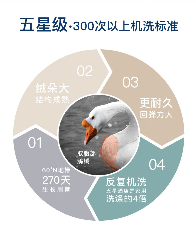 德国原产OBB Royal Bed加拿大95%鹅绒 Eibsee艾博夏被空调被 白色 150*200cm(适用于1.2m的床)