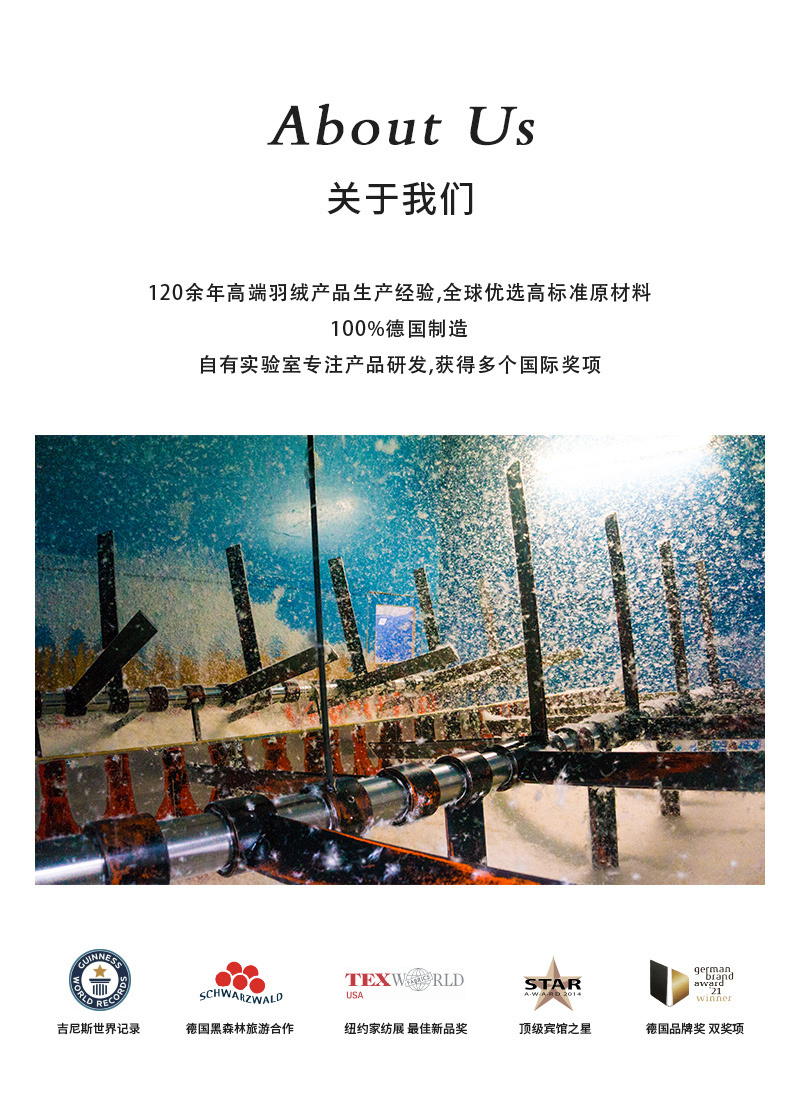 德国原产OBB Royal Bed 1000蓬西伯利亚95%鹅绒被 国王春秋被 白色 150*200cm（适用于1.2m的床）