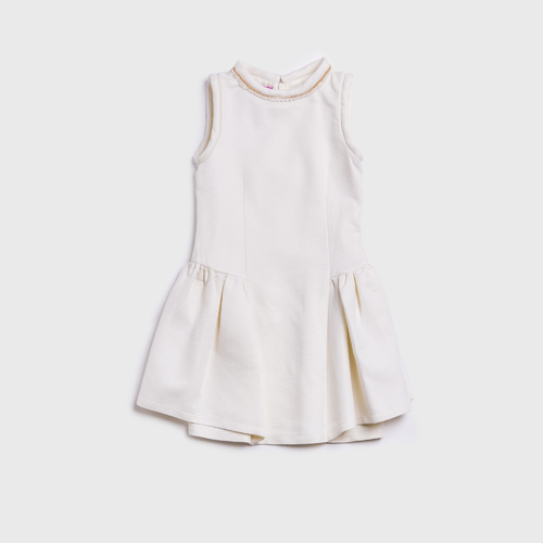 意大利原产 ValMax公主风 无袖芭蕾连衣裙 乳白色 S-4岁
