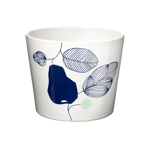 丹麦原产HELBAK陶瓷碗艺术碗手绘碗 树叶图案