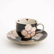 日本原产虚空藏窑浪漫樱花系列九谷烧手工咖啡杯