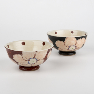 日本原产虚空藏窑浪漫樱花系列手工碗对碗