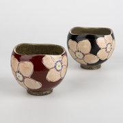 日本原产虚空藏窑URARA系列九谷烧手工对杯