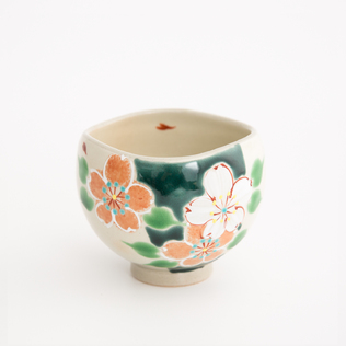 日本原产虚空藏窑旭日樱花系列九谷烧手工杯