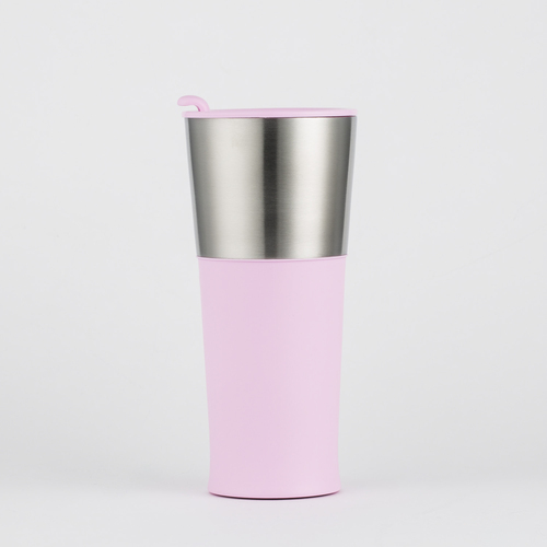 韩国原产JVR不锈钢水杯茶杯咖啡杯450ml 粉色