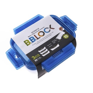 韩国原产KOMAX食品级PP食物保鲜盒餐盒储藏盒3件套1300ml