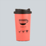 韩国原产JVR不锈钢水杯茶杯咖啡杯380ml 橘红色