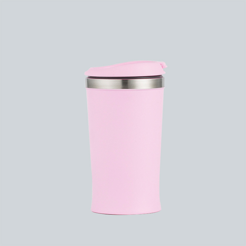 韩国原产JVR不锈钢水杯茶杯咖啡杯280ml 粉色