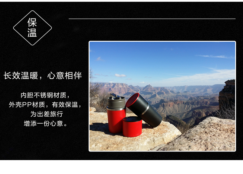 韩国原产Cafflano便携式咖啡机研磨机咖啡杯 红色