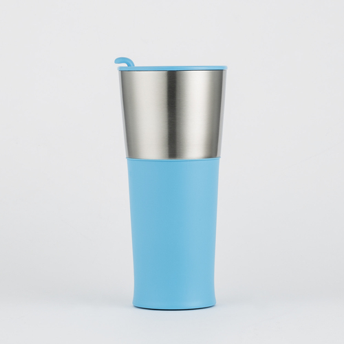 韩国原产JVR不锈钢水杯茶杯咖啡杯450ml 蓝色