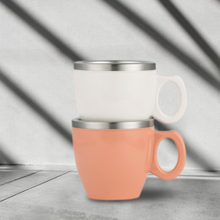 韩国原产JVR不锈钢马克杯茶杯咖啡杯2件套280ml