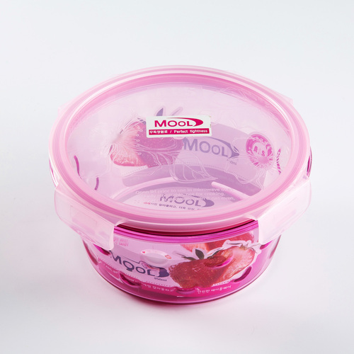 韩国原产ALS环保食物保鲜盒密封盒餐盒950ml 粉色