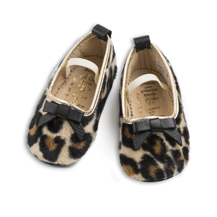 英国原产little lulus豹纹皮草面料婴幼儿休闲鞋儿童鞋