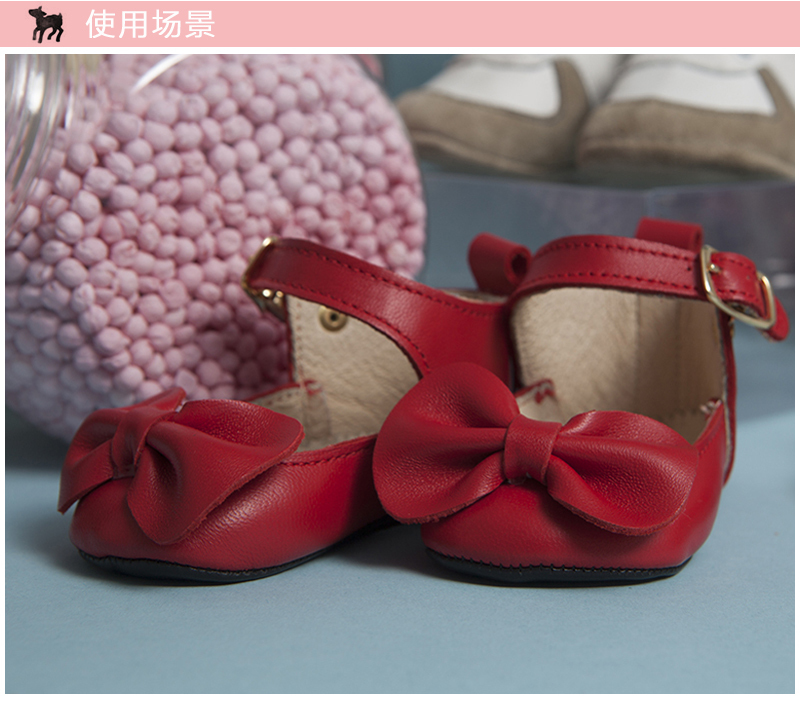 英国原产little lulus夏洛特纳帕皮革婴幼儿休闲鞋童鞋 红 6-12m
