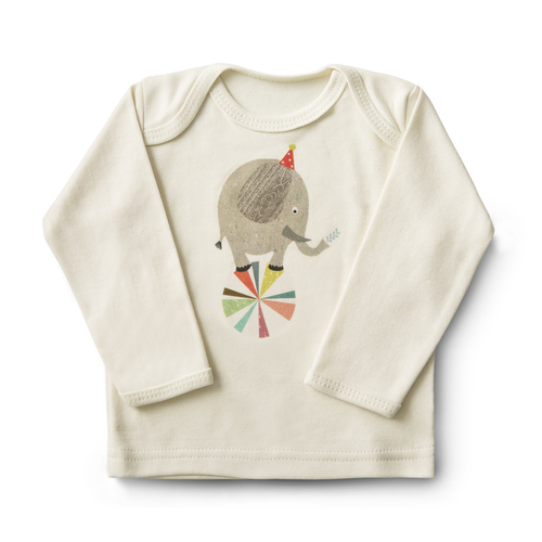 英国原产Petra Boase婴幼儿T恤宝宝棉T恤0-6月小象 白色