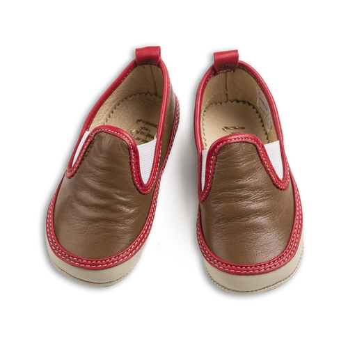 英国原产little lulus德克斯特纳帕皮革婴幼儿休闲鞋童鞋 黄褐色 6-12m