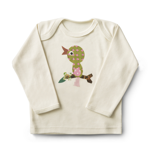 英国原产Petra Boase婴幼儿T恤宝宝棉T恤0-6月小鸟 白色