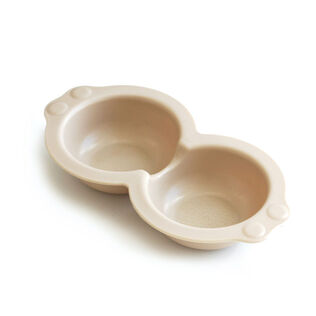 韩国原产uinlui甘蔗儿童餐具宝宝碗炫彩双格碗200ml