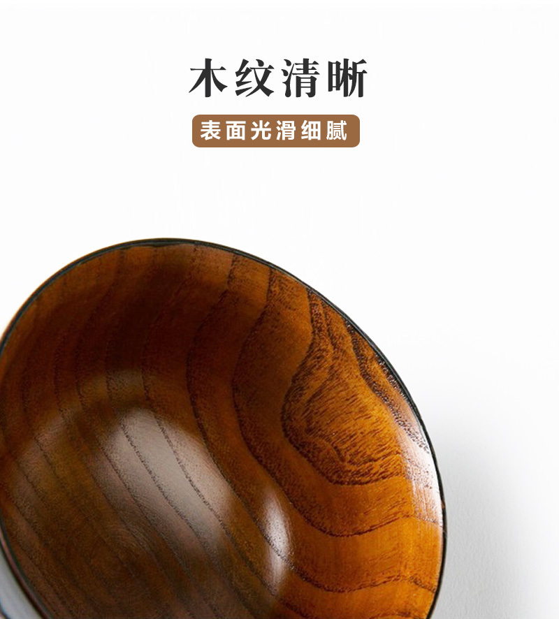 日本原产wakacho若兆传统漆器栗木樱花碗 黑色