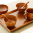 日本原产wakacho若兆传统漆器栗木餐碗茶杯餐具套装