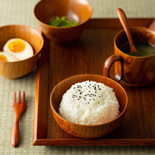 日本原产wakacho若兆传统漆器栗木餐碗茶杯餐具套装