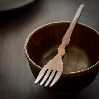 日本原产wakacho若兆传统漆器荷木餐叉