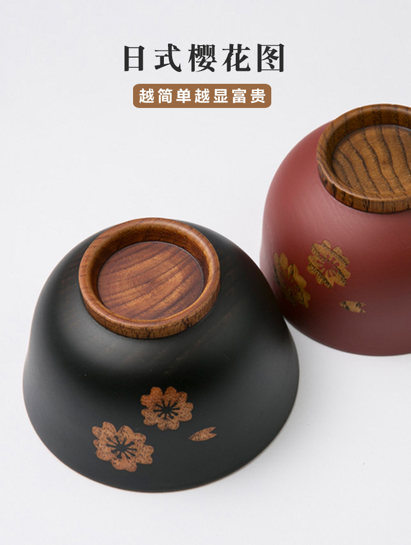 日本原产wakacho若兆传统漆器栗木碗夫妻碗筷套装结婚礼物