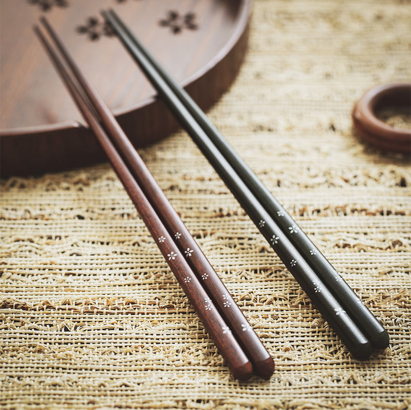 日本原产wakacho若兆传统漆器栗木碗夫妻碗筷套装结婚礼物