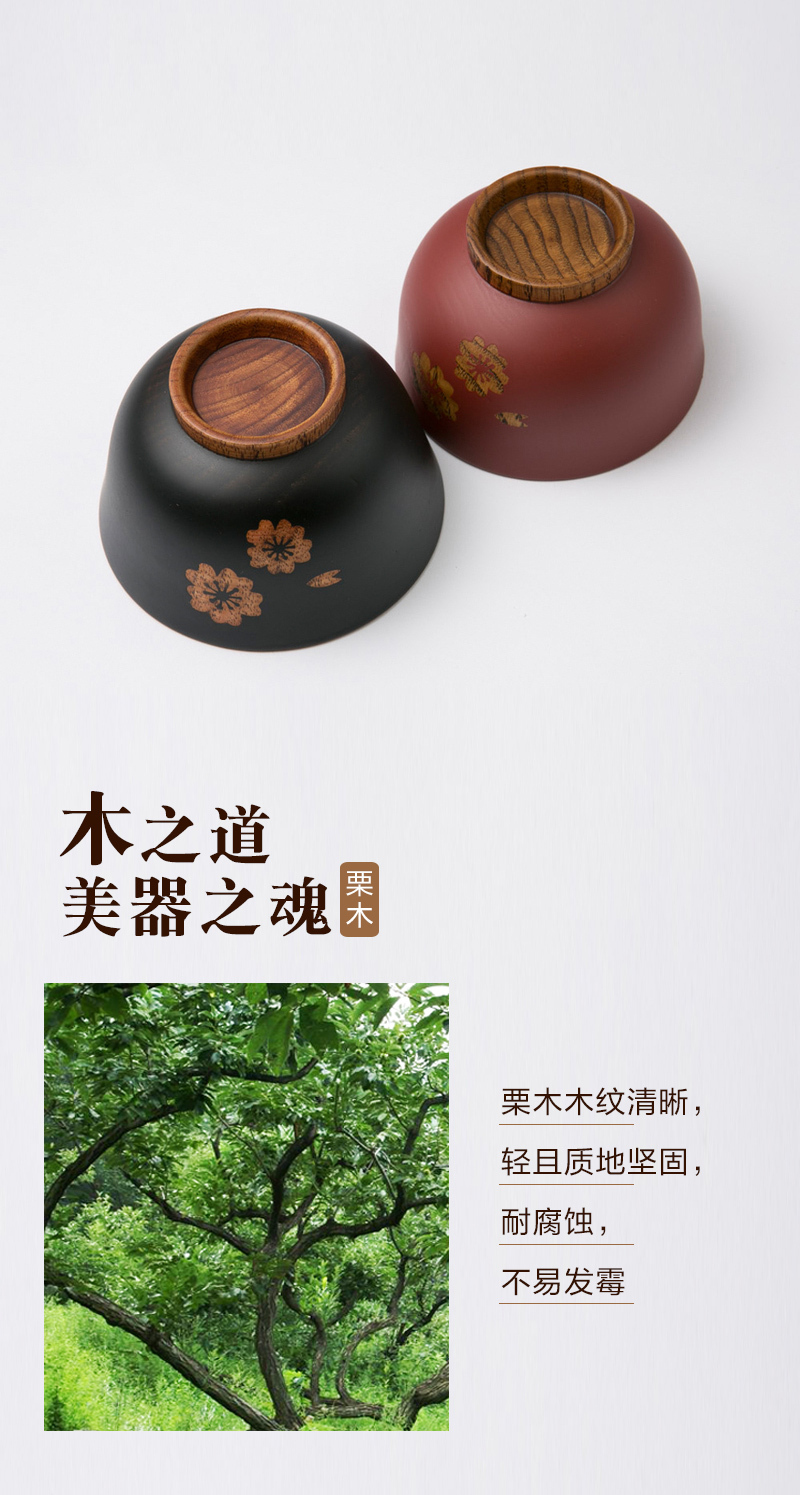 日本原产wakacho若兆传统漆器栗木碗夫妻碗筷套装结婚礼物