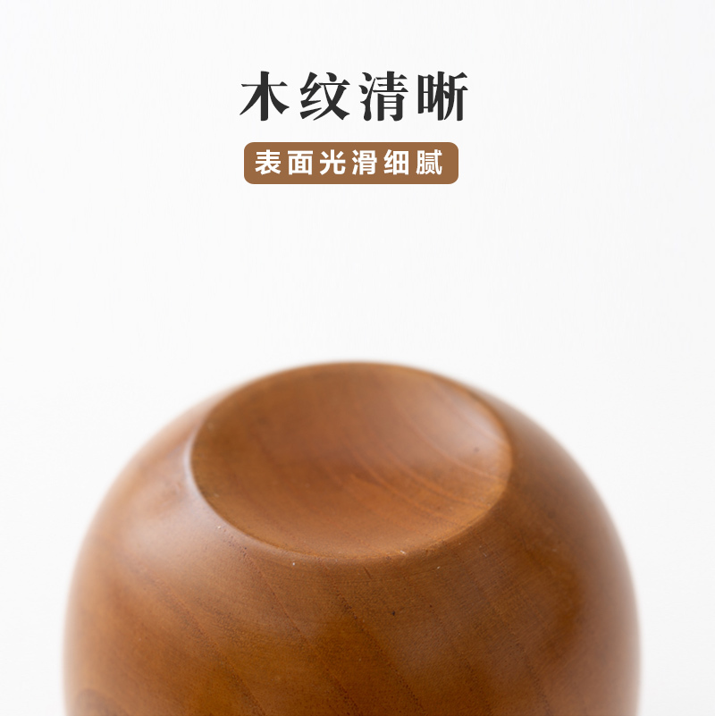 日本原产wakacho若兆传统漆器栗木水杯茶杯 浅褐色