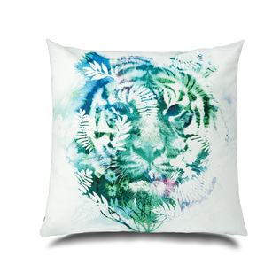 英国原产WRAPTIOUS创意靠枕抱枕靠垫森林虎图案