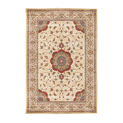 比利时原产DC carpets客厅茶几仿丝地毯地垫克什米尔系列 米白 1.2M×1.7M