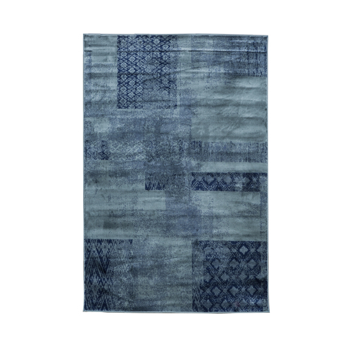 比利时原产DC carpets客厅茶几仿丝地毯地垫克什米尔系列 蓝色 1.2M×1.7M