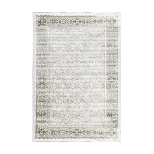 比利时原产DC carpets客厅茶几仿丝地毯地垫伊斯法罕系列 乳白色 1.2M×1.7M