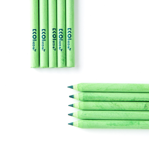 韩国原产ECO&I纸质彩色铅笔纸铅笔画笔10支套装zebra系列 绿色