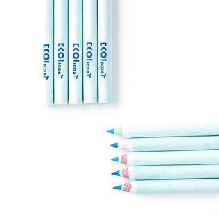 韩国原产ECO&I纸质彩色铅笔纸铅笔画笔10支套装zebra系列