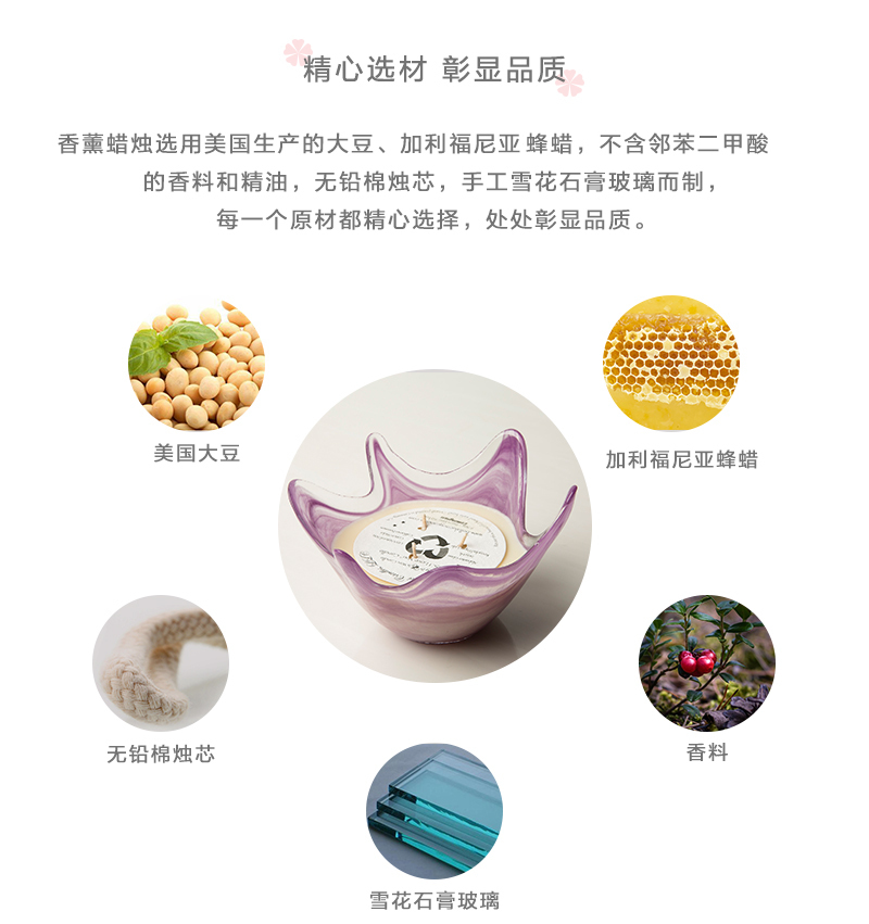 美国原产Bella Luci Candles大豆蜂蜡香薰蜡烛香氛蜡烛 绿茶和苹果的混合香