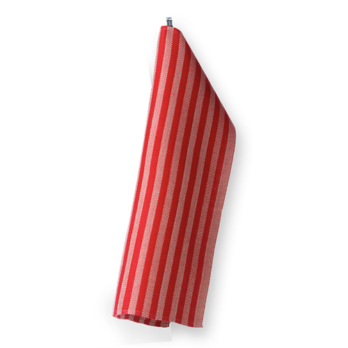 瑞典原产Klassbols条纹系列纯亚麻毛巾浴巾洗澡巾 红色