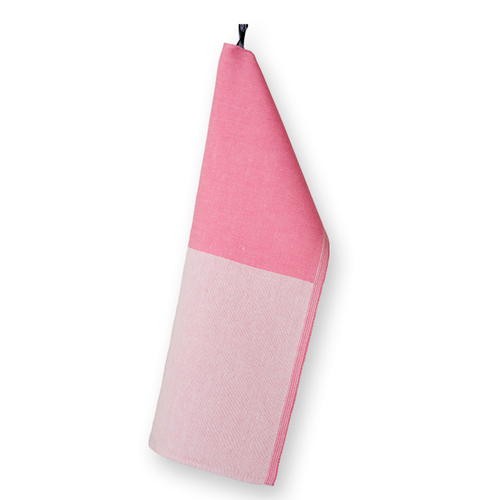 瑞典原产Klassbols拼接系列纯亚麻毛巾浴巾洗澡巾 粉红