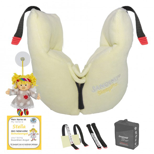 德国原产SANDINI0-18个月婴儿放心U形护颈枕 淡黄色