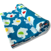 英国原产Babble Kids蓝色小象婴儿毯儿童毯棉毯子