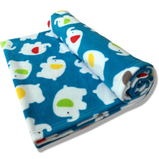 英国原产Babble Kids蓝色小象婴儿毯儿童毯棉毯子