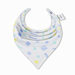 英国原产Babble Kids方块星星口水巾婴儿围兜围巾口水巾